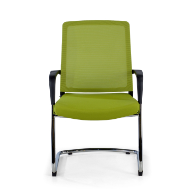 silla confidente verde red transpirable malla brazos fijos 3