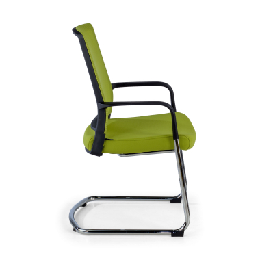 silla confidente verde red transpirable malla brazos fijos 4