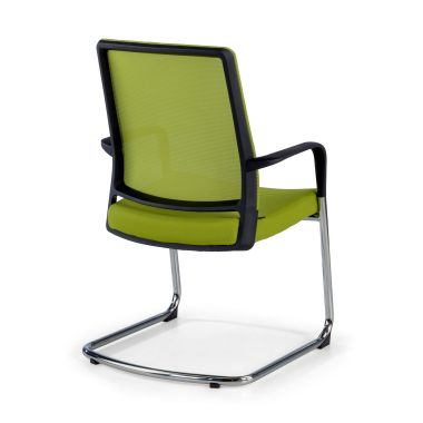 silla confidente verde red transpirable malla brazos fijos 7