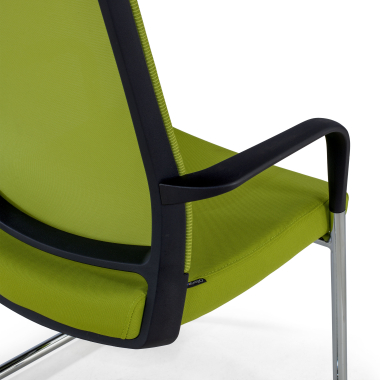 silla confidente verde red transpirable malla brazos fijos 6