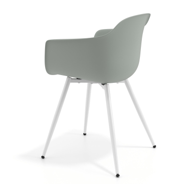 silla confidente blanco antracita 4 patas plastico brazos fijos 5