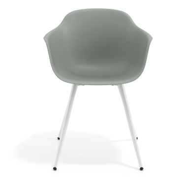 silla confidente blanco antracita 4 patas plastico brazos fijos 6