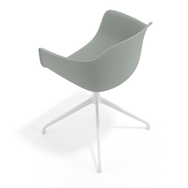 silla de reuniones blanco antracita base piramide plastico brazos fijos 7