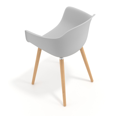 silla nordica gris giratoria madera plastico brazos fijos 7