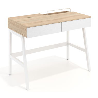 mesa de ordenador blanco opal 1