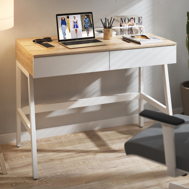 mesa de ordenador blanco opal 2