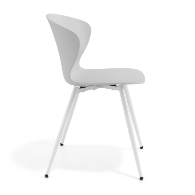 silla confidente blanco gris 4 patas plastico brazos fijos 3