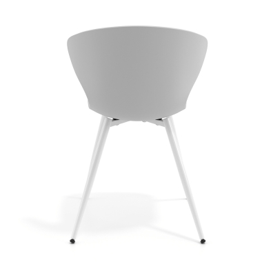 silla confidente blanco gris 4 patas plastico brazos fijos 4