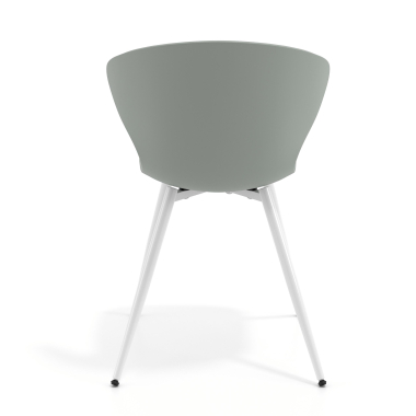 silla confidente blanco antracita 4 patas plastico brazos fijos 4