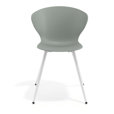 silla confidente blanco antracita 4 patas plastico brazos fijos 6