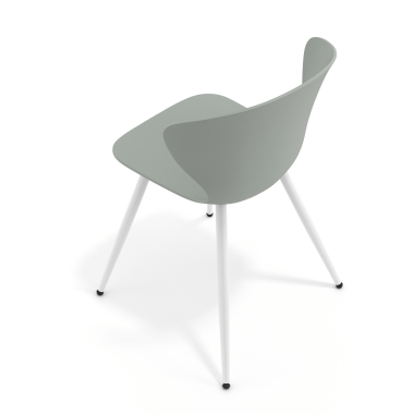 silla confidente blanco antracita 4 patas plastico brazos fijos 7