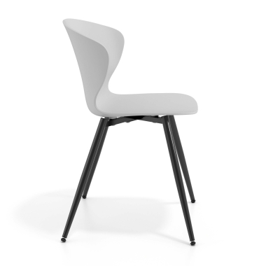 silla confidente negro gris 4 patas plastico brazos fijos 3