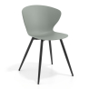 Silla Nórdica Emily, asiento ergonómico, patas de madera