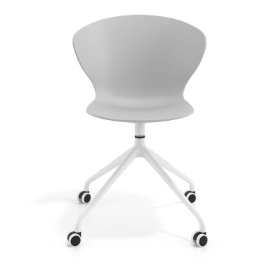silla de reuniones blanco gris con ruedas plastico brazos fijos 6
