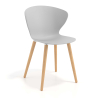 Silla Nórdica Emily, asiento ergonómico, patas de madera