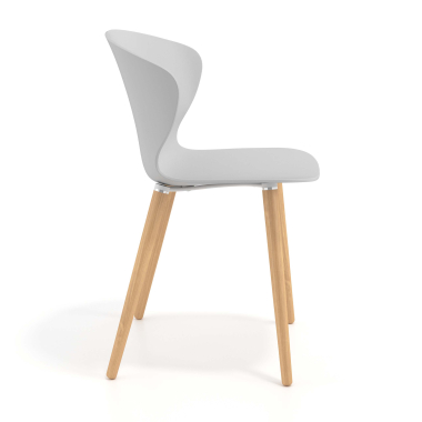 silla nordica gris patas de madera plastico brazos fijos 3