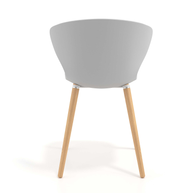 silla nordica gris patas de madera plastico brazos fijos 4