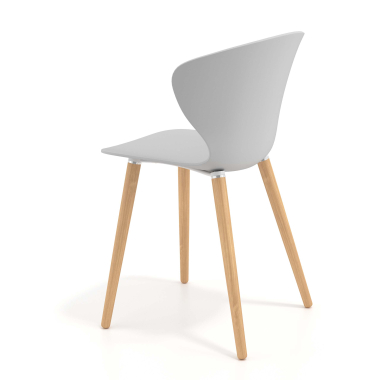 silla nordica gris patas de madera plastico brazos fijos 5