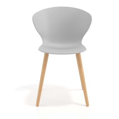 silla nordica gris patas de madera plastico brazos fijos 6