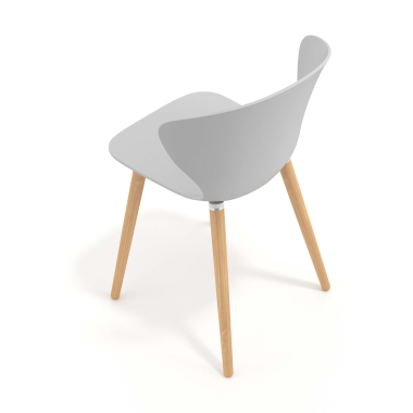 silla nordica gris patas de madera plastico brazos fijos 7