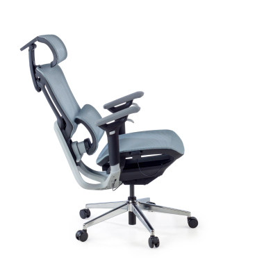 silla ergonomica azul valkyr malla brazos regulables 4d doble soporte lumbar reposacabezas 6