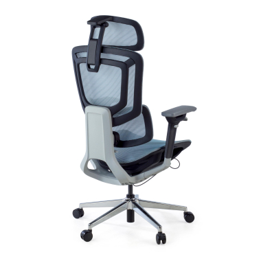 silla ergonomica azul valkyr malla brazos regulables 4d doble soporte lumbar reposacabezas 10