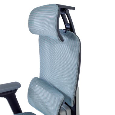 silla ergonomica azul valkyr malla brazos regulables 4d doble soporte lumbar reposacabezas 9