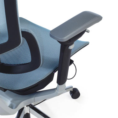 silla ergonomica azul valkyr malla brazos regulables 4d doble soporte lumbar reposacabezas 8