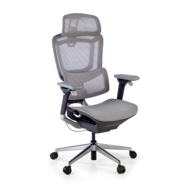 silla ergonomica gris valkyr malla brazos regulables 4d doble soporte lumbar reposacabezas 1