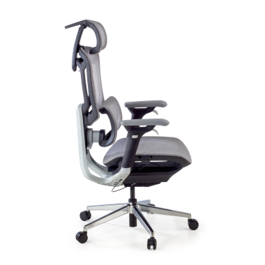 silla ergonomica gris valkyr malla brazos regulables 4d doble soporte lumbar reposacabezas 8