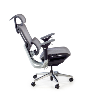 silla ergonomica gris valkyr malla brazos regulables 4d doble soporte lumbar reposacabezas 10