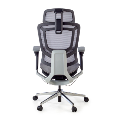 silla ergonomica gris valkyr malla brazos regulables 4d doble soporte lumbar reposacabezas 12