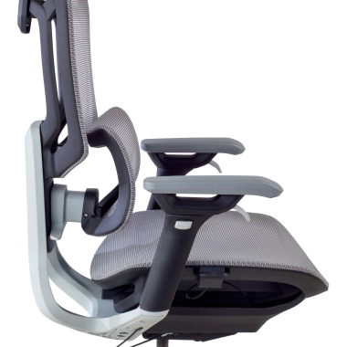 silla ergonomica gris valkyr malla brazos regulables 4d doble soporte lumbar reposacabezas 13