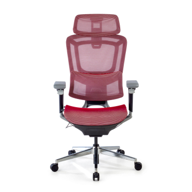 silla ergonomica rojo valkyr malla brazos regulables 4d doble soporte lumbar reposacabezas 3