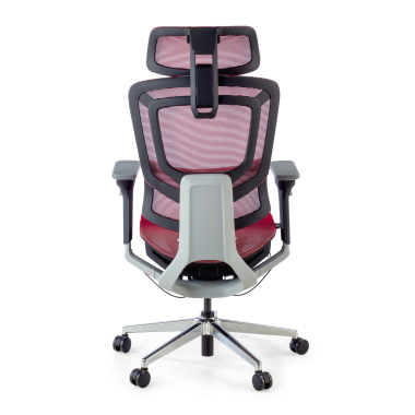 silla ergonomica rojo valkyr malla brazos regulables 4d doble soporte lumbar reposacabezas 7