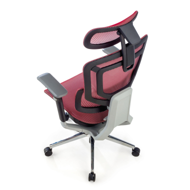 silla ergonomica rojo valkyr malla brazos regulables 4d doble soporte lumbar reposacabezas 12