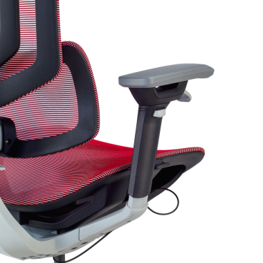 silla ergonomica rojo valkyr malla brazos regulables 4d doble soporte lumbar reposacabezas 9