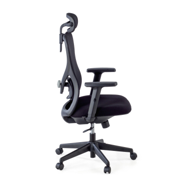 silla de oficina negro estructura negra malla brazos regulables 1d soporte lumbar reposacabezas 7