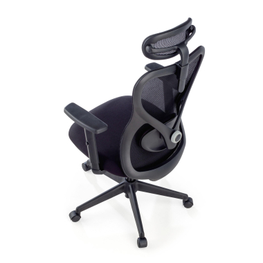 silla de oficina negro estructura negra malla brazos regulables 1d soporte lumbar reposacabezas 9