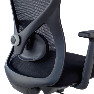 silla de oficina negro estructura negra malla brazos regulables 1d soporte lumbar reposacabezas 5