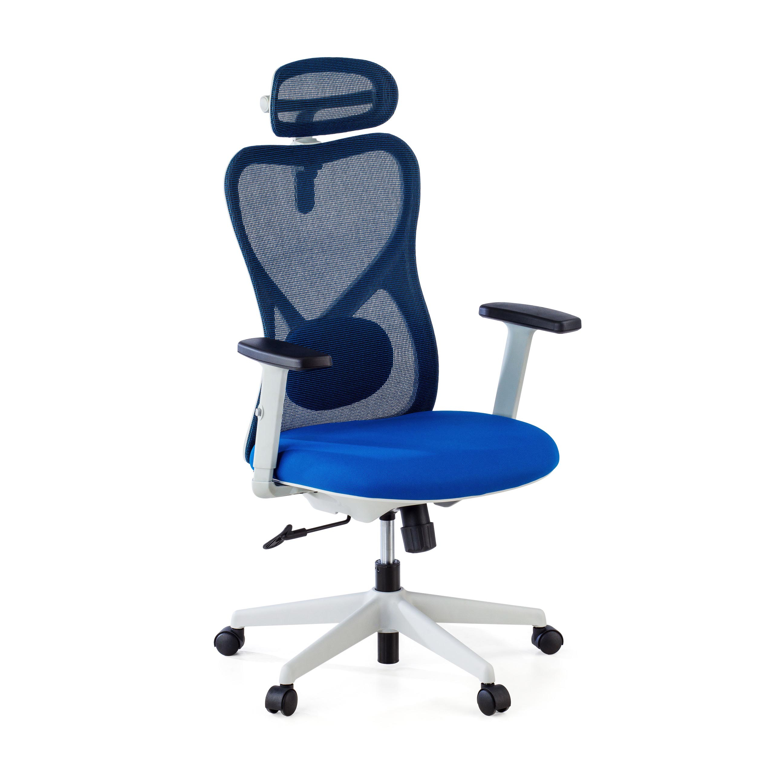 Silla de Oficina Fusion White con reposacabezas, soporte lumbar