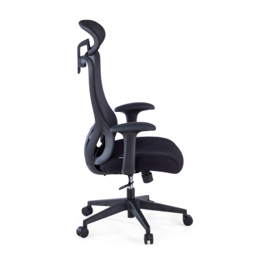 silla de oficina negro vital malla brazos fijos soporte lumbar reposacabezas 7