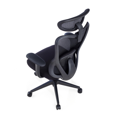 silla de oficina negro vital malla brazos fijos soporte lumbar reposacabezas 8