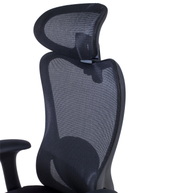 silla de oficina negro vital malla brazos fijos soporte lumbar reposacabezas 5