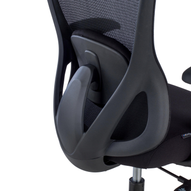 silla de oficina negro vital malla brazos fijos soporte lumbar reposacabezas 4
