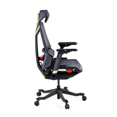 silla gaming amarillo blooddragon malla brazos regulables 6d soporte lumbar reposacabezas 8