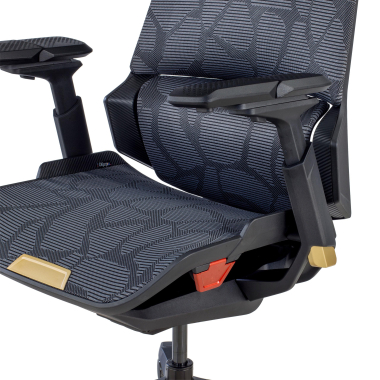 silla gaming amarillo blooddragon malla brazos regulables 6d soporte lumbar reposacabezas 5
