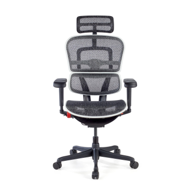 silla gaming blanco estructura negra gaming malla brazos regulables 5d soporte lumbar reposacabezas 3