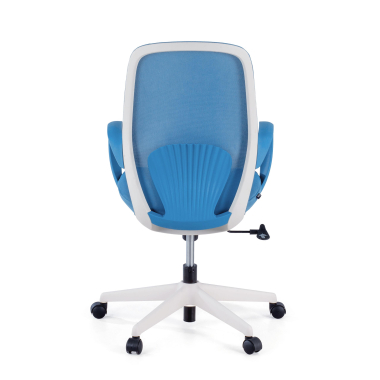 silla giratoria azul whisper malla brazos fijos 8