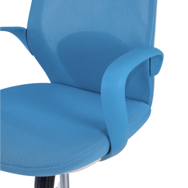 silla giratoria azul whisper malla brazos fijos 4